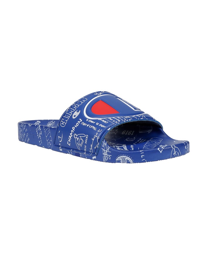 Champion Badslippers Heren - Blauw - Ipo Doodle ( 216740-WGB )